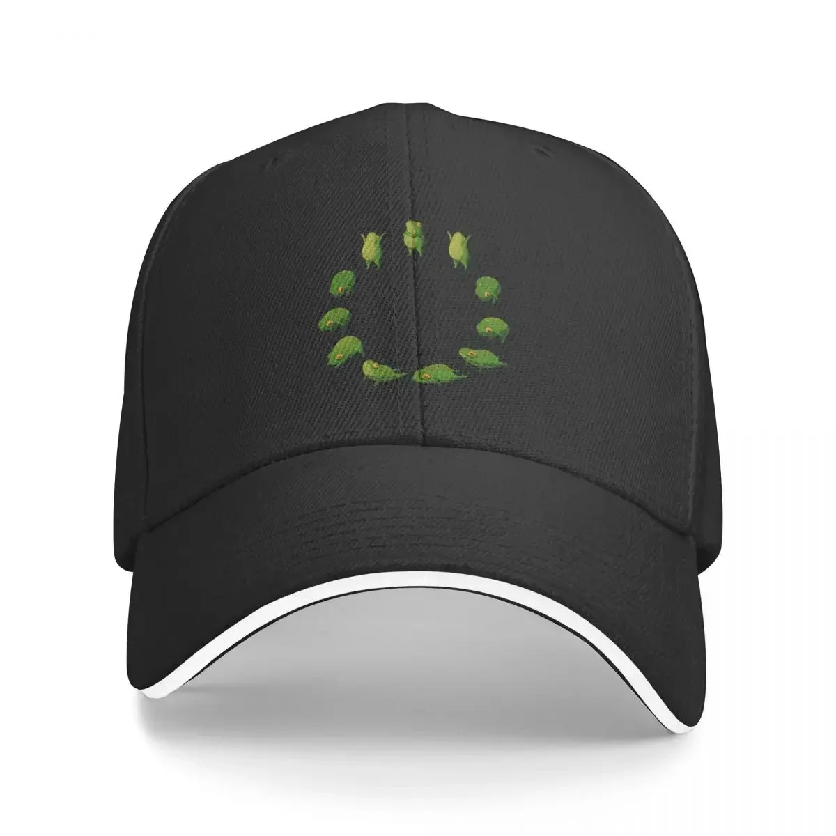 Yoga Frog Sun Salutation (No Arrow) Baseball Cap hard hat derby hat Man Women's