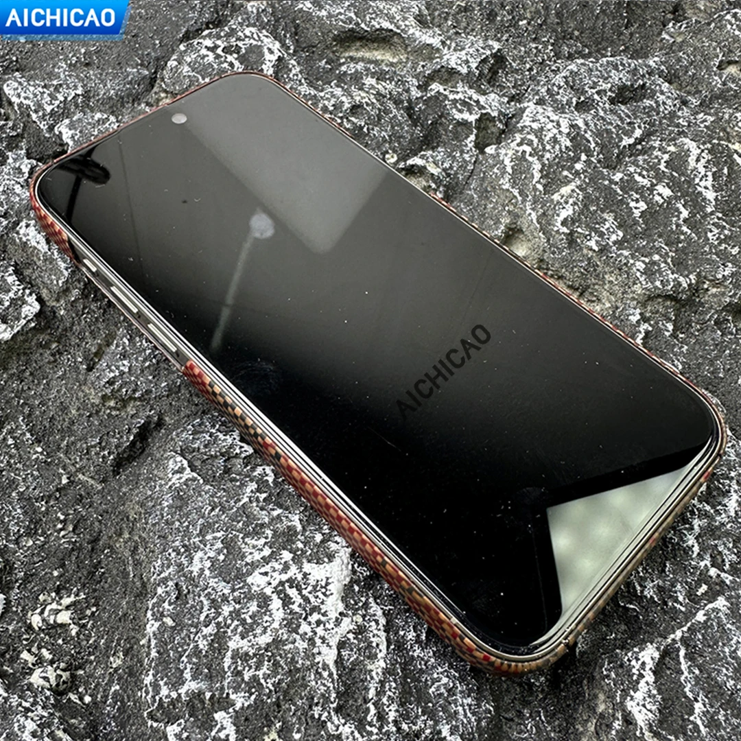 ACC-funda de teléfono de fibra de carbono Real para iphone 16Pro/16ProMax/iphone 15Pro/15ProMax carcasa ultrafina de fibra de aramida