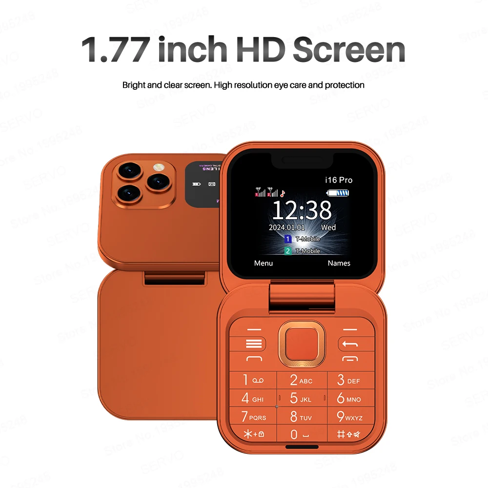 접이식 미니 휴대폰 속전화 1.77'' 디스플레이 듀얼 SIM 휴대폰 손전등 블랙리스트 매직 보이스 FM 라디오 접이식 전화기