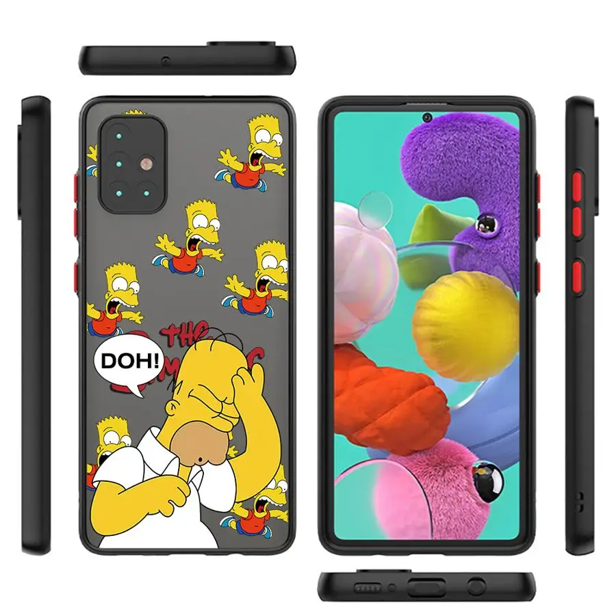 Disney S-Simpsons Family Phone Case for Samsung Galaxy A73 A23 A72 A22 A52 5G A53 A32 A54 A34 A13 A33 A24 A14 Soft Cover