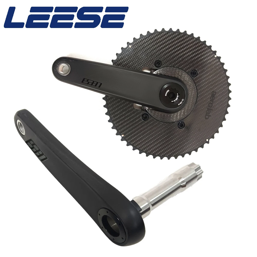 LEESE MAX Carbon Fiber Crankset, Super Light, Race Grade, Road