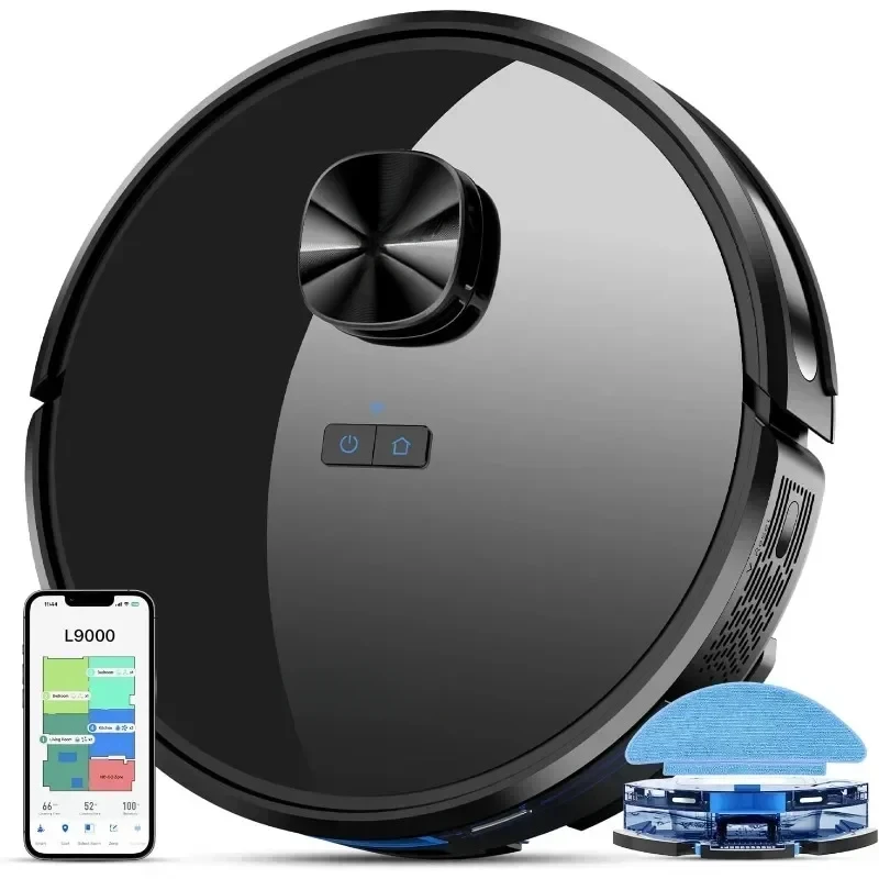 Robot Vacuum and Mop Combo LiDAR Navigation 4000Pa Robotic Vacuum Cleaner Up To 150Mins Smart Mapping