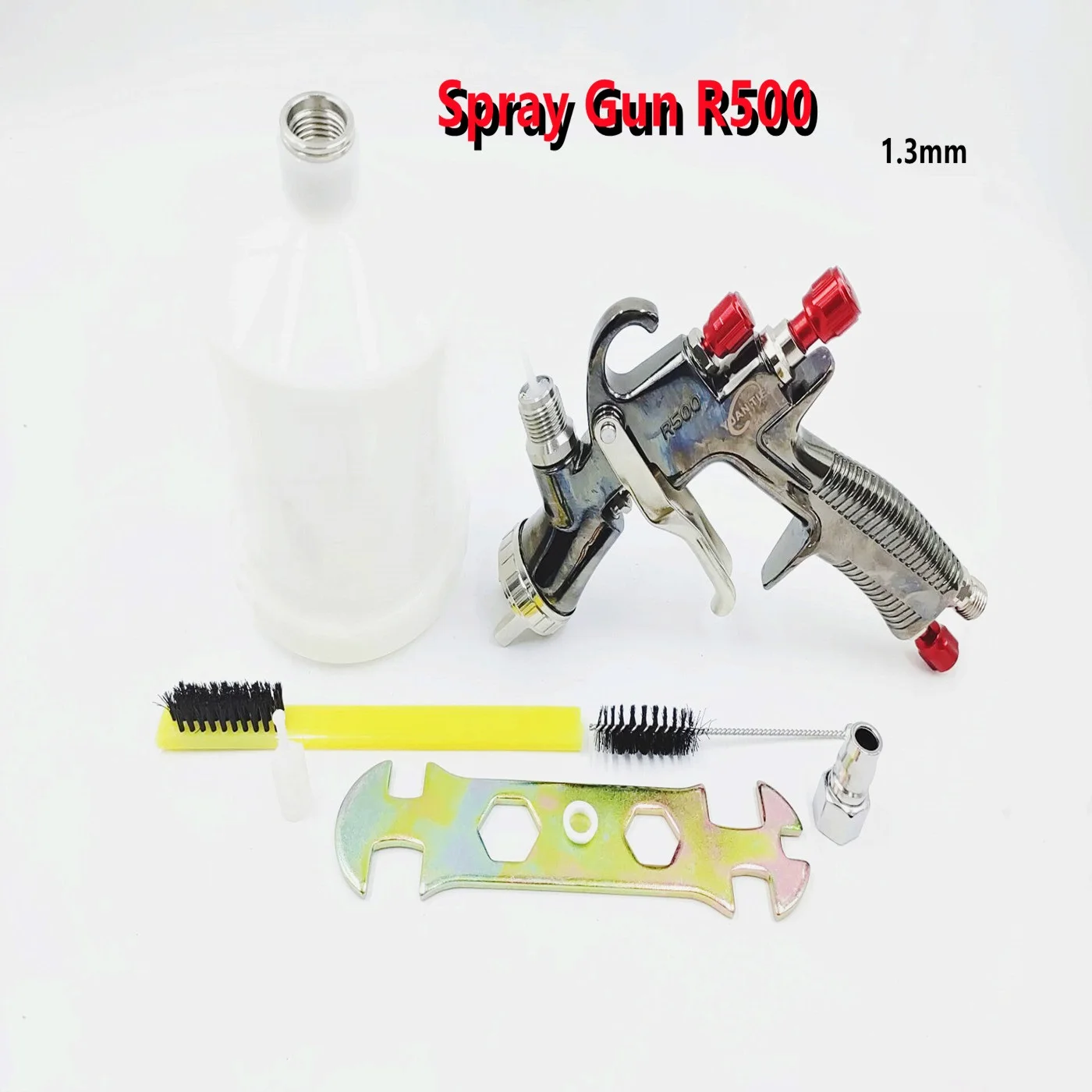 

Professional R500 LVLP Water Based Air Spray Gun 1.3mm Nozzle Airbrush 600cc Cup For Car Finish Painting