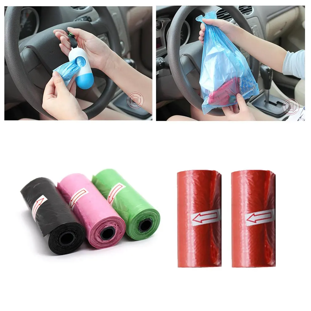 15pcs New Plastic Small Portable Baby Diapers Bags Rubbish Bags Garbage Bag Removable Box Nappy Bag
