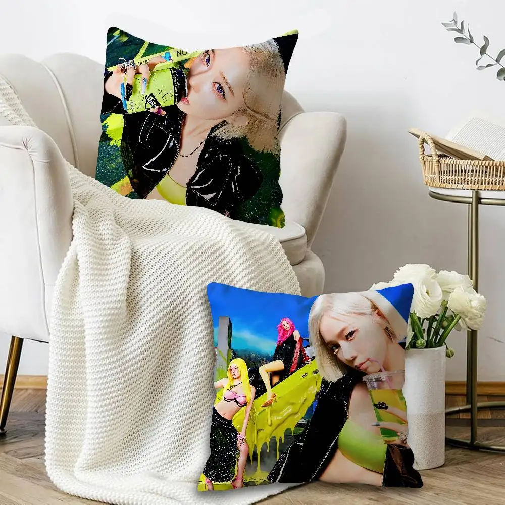 KPOP Aespas Personalized picture text home decorative pillows Household Gifts 45x45cm