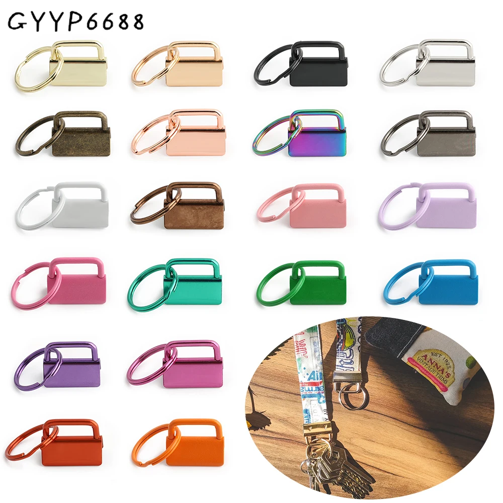 

500PCS 26x21mm Metal Tail Clip Buckle O Ring Hook For Keychain Lanyard Repair Carabiner Clips Wristlet Webbing Strap Accessories