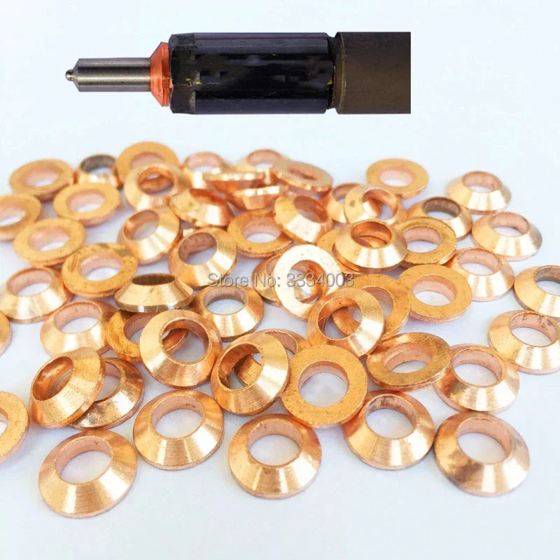 10PCS Diesel Common Rail Injector Nozzle Copper Washer Seal Ring for Isuzu Komatsu Excavator