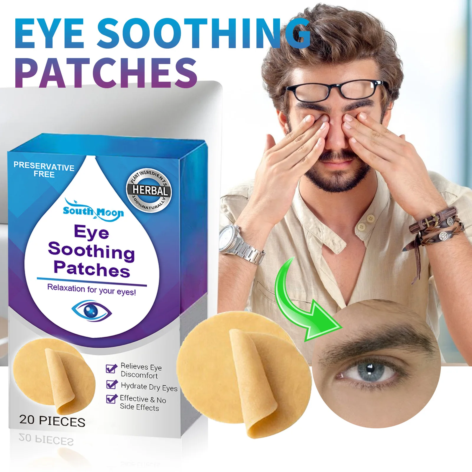 Improve Vision Relieve Eye Fatigue Eliminate Dark Circles Bags Under The Eyes Rapid Treatment Myopia Astigmatism Eye Patch 5/10p