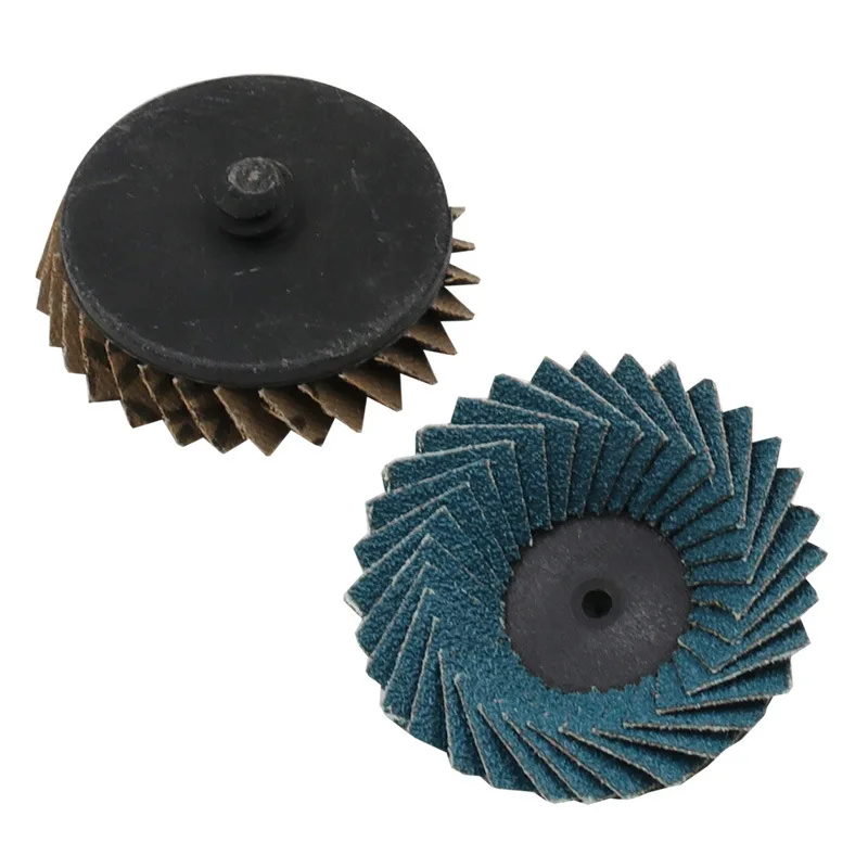 Polished grinding blade Button type louver 2 inch 3 inch louver louver wheel torque blue red sand grinding blade