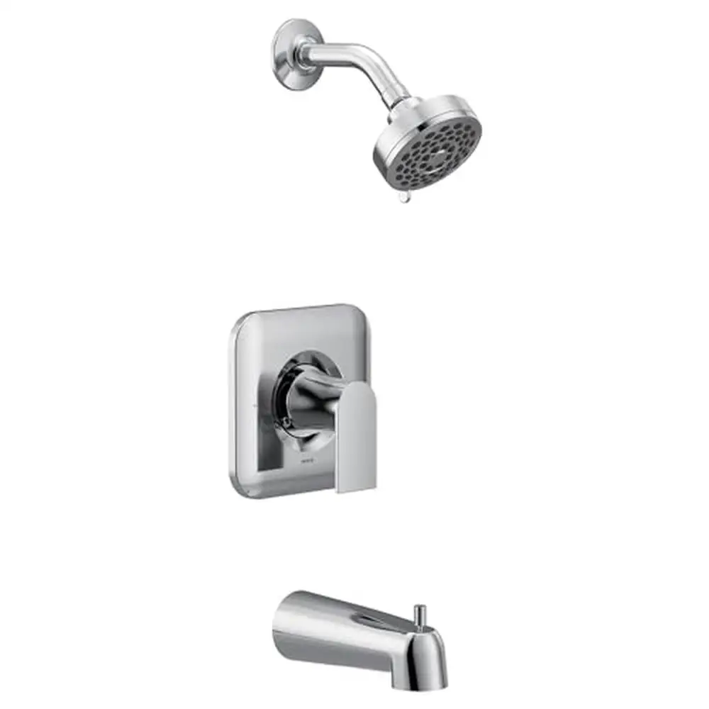 Genta LX Posi-Temp Tub Shower Trim Set Chrome Eco-Performance Valve Req 1  M-PACT WaterSense Cert. Modern Design Brass Handle