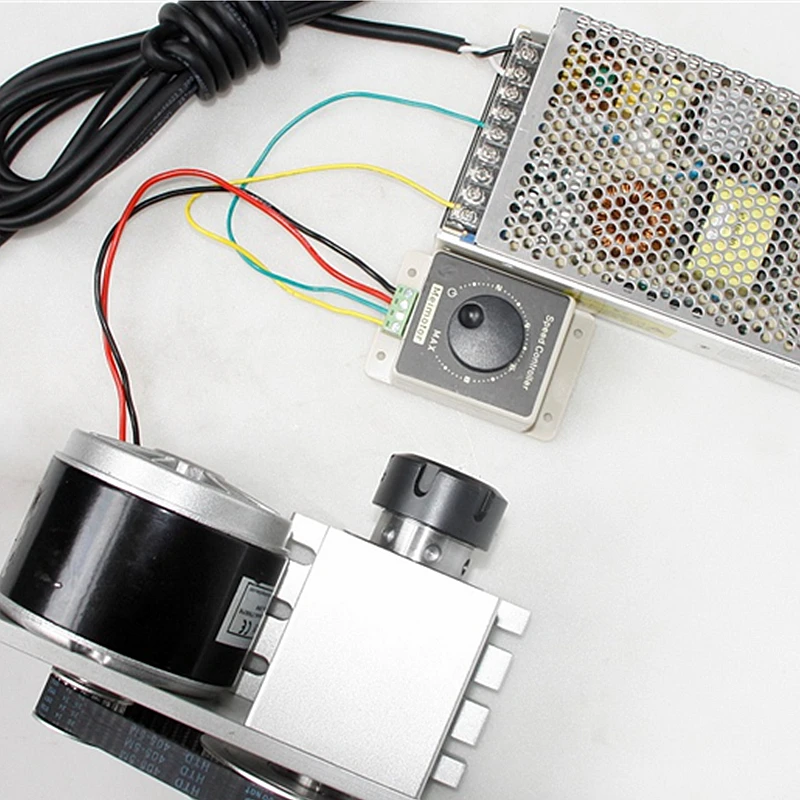 4th Axis Adjustable-Speed Rotary A Axis Dividing Head 100 Chuck with Power Supply Speed Controller for CNC Milling Machine