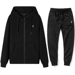 Veste de sport à manches longues en velours pour hommes et femmes, sweats à capuche de marque classique, sweats à capuche zippés