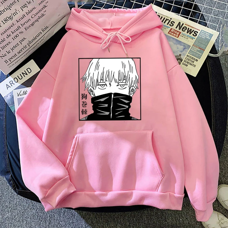 Street trend anime simple sports style Inumaki Toge Printed Hoodies Men/Women Sweatshirts Casual Personality Pullover