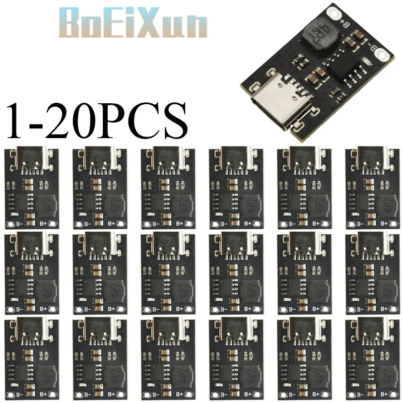 1-20PCS LiFePO4 3.6V 2.4A Type-C Charging Module – For 3.2V Single Cell Battery, 92% Efficiency, Ultra-Thin 3.2mm Design