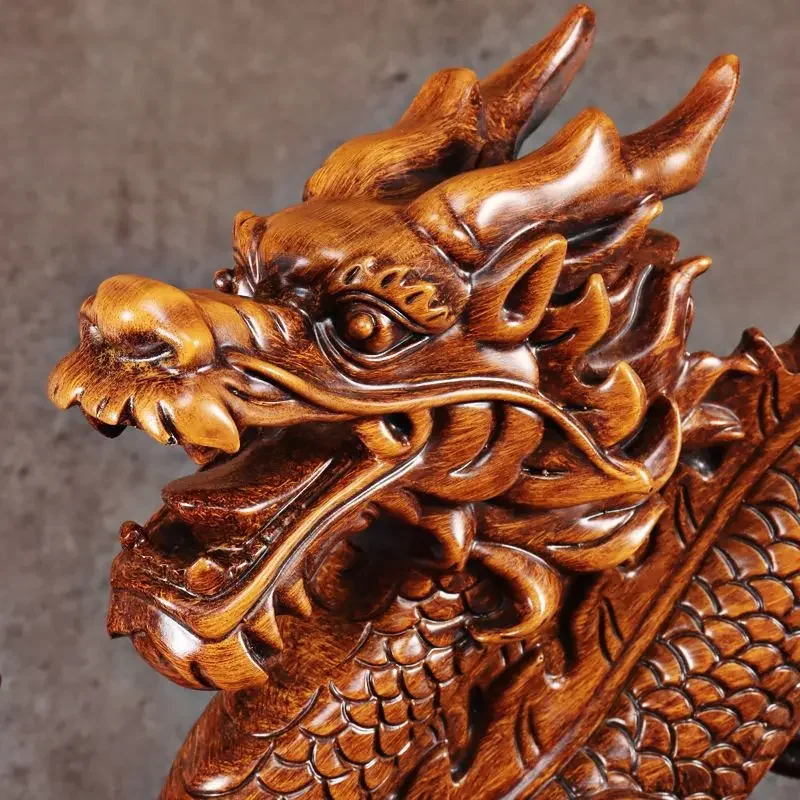 19x7x15cm Fengshui Golden Dragon Decoration Brings Wealth and Fortune Qinglong Town Residence Living Room Craft Decoration