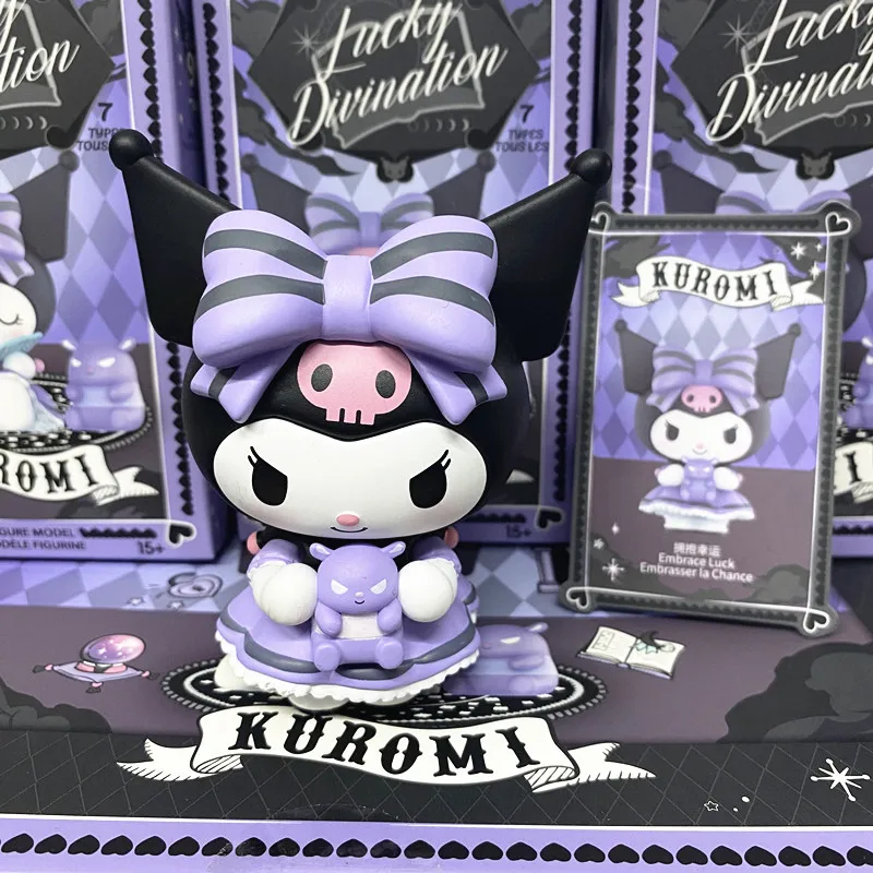 6-delige set Sanrio Kuromi Blind Box Lucky Waarzeggerij Serie Action Figure Doll Collection Leuke Anime Model Verrassing Speelgoed Cadeau