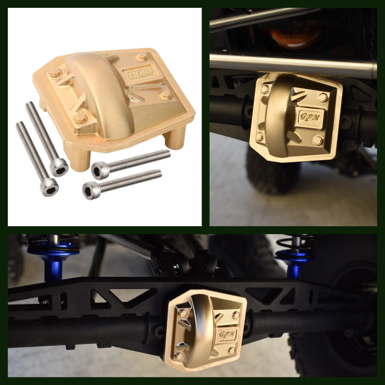 

Латунная передняя/задняя крышка коробки передач GPM для AXIAL 1/6 SCX6 Jeep Jlu Wrang Ler