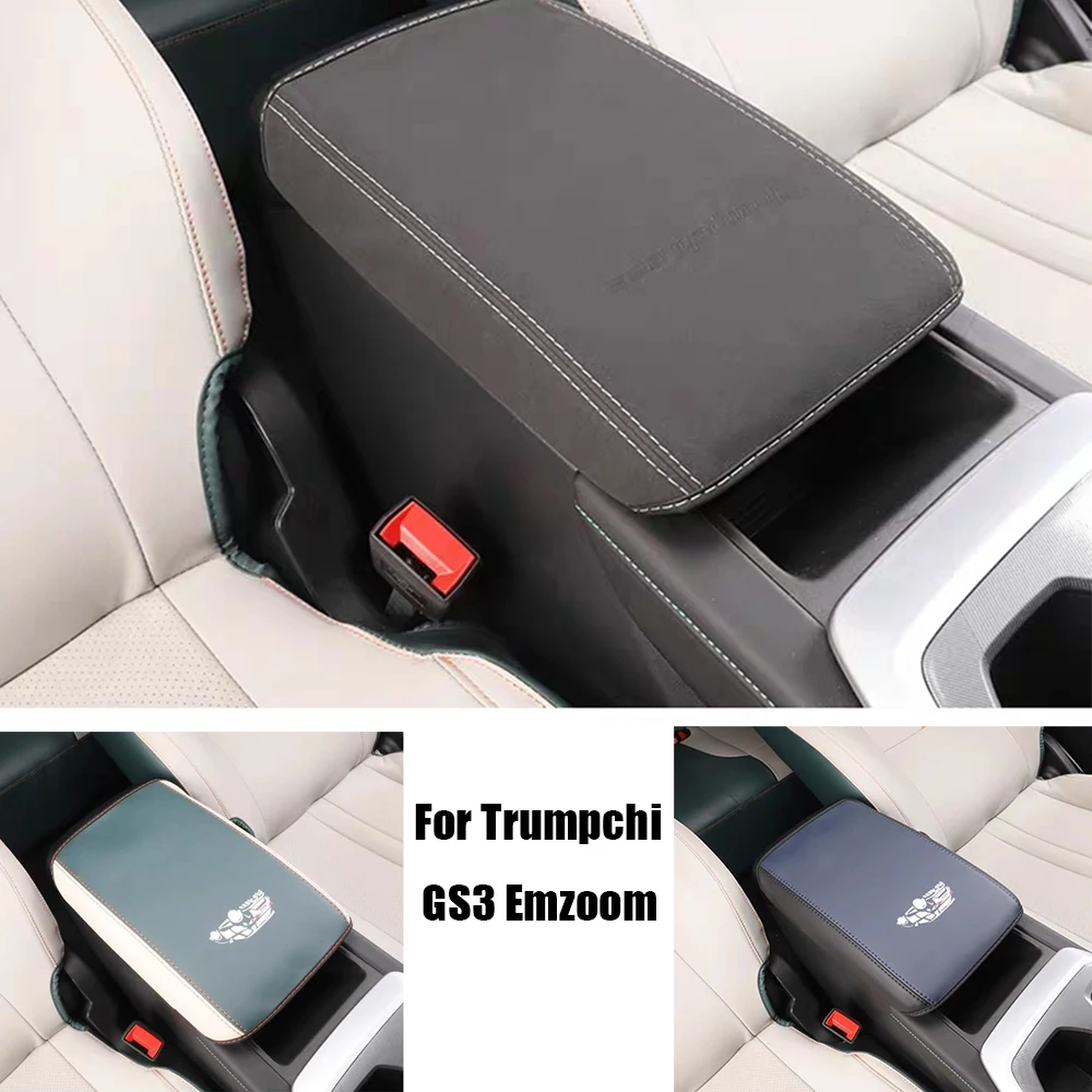 

For Trumpchi GAC GS3 Emzoom 2023-2024 Accessories Leather Auto Center Armrest Cover Central Control Armrest Box Surface Cover