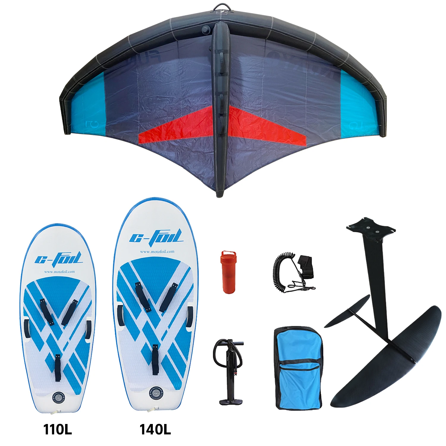 OEM water sports surfing Set wingfoil carbon hydrofoil  Inflatable plate surfboard  wing foil board  efoil wind kitesurfing