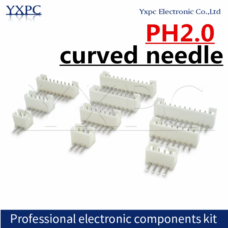 PH2.0 Wire Cable Connector curved needle for Battery Charging Cable DIY 2.0mm 2/3/4/5/6/7/8/9/10/11/12/13/14/15/16P