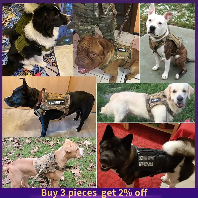 

COME Large Dog Collar Harness And Leash Set Pet Training Vest Adjustable Harness