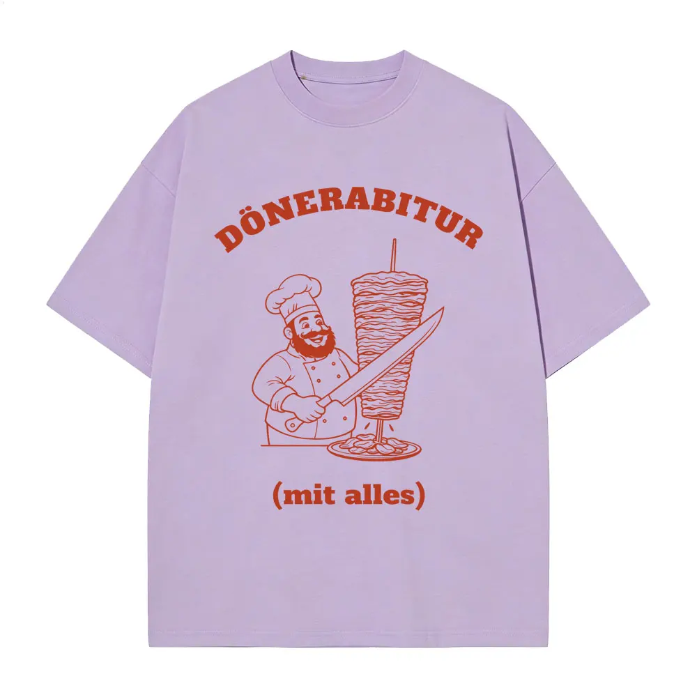 Doner Kebab Mit Alles Funny Meme Graphic T Shirt Men Women Casual Cotton Oversized T-shirt Gothic Vintage Short Sleeve T-shirts