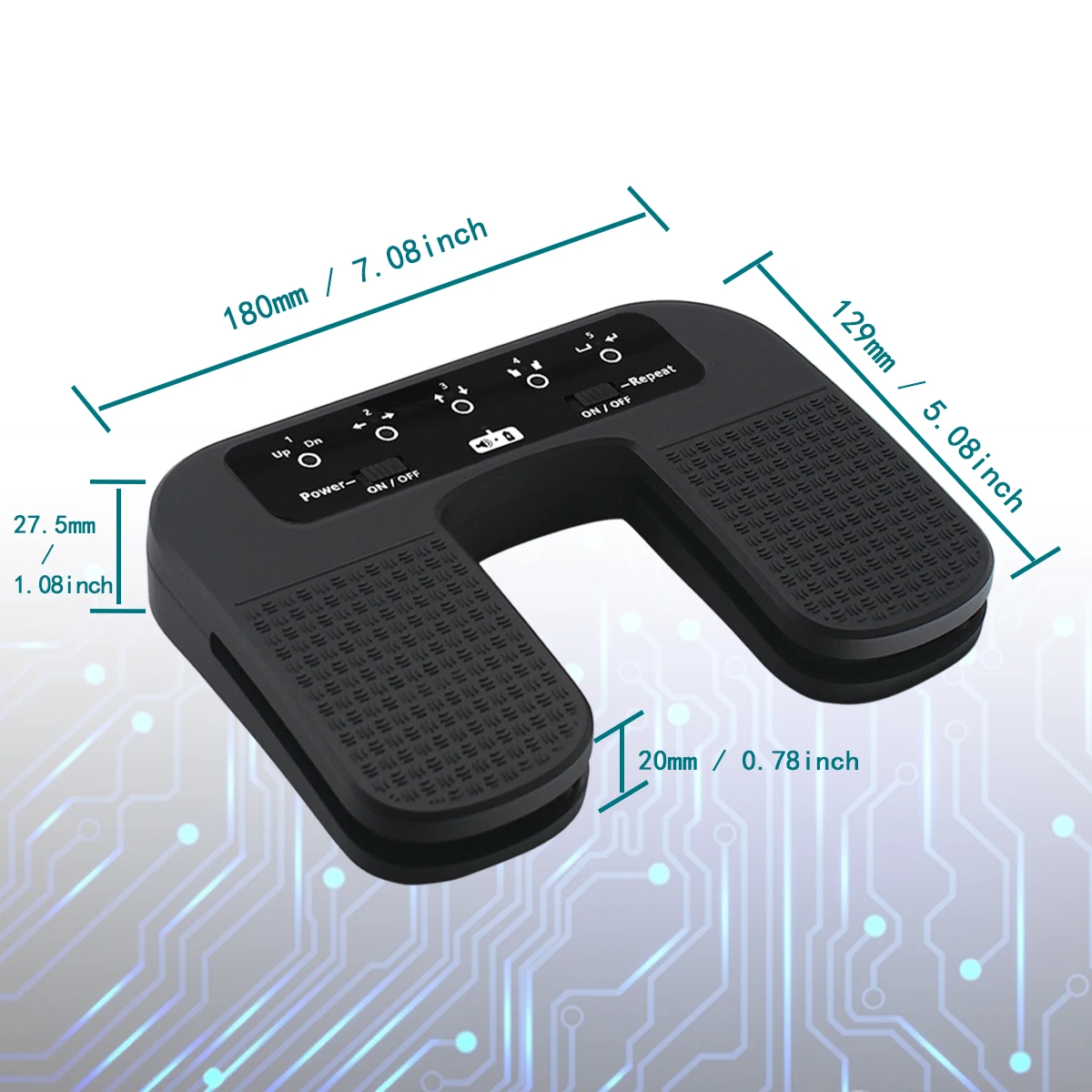 Yueyinpu Bluetooth Page Turner Pedal For iPad Smartphone Tablet Laptop Handsfree Silent Foot Switch Rechargeable Wireless Pedal