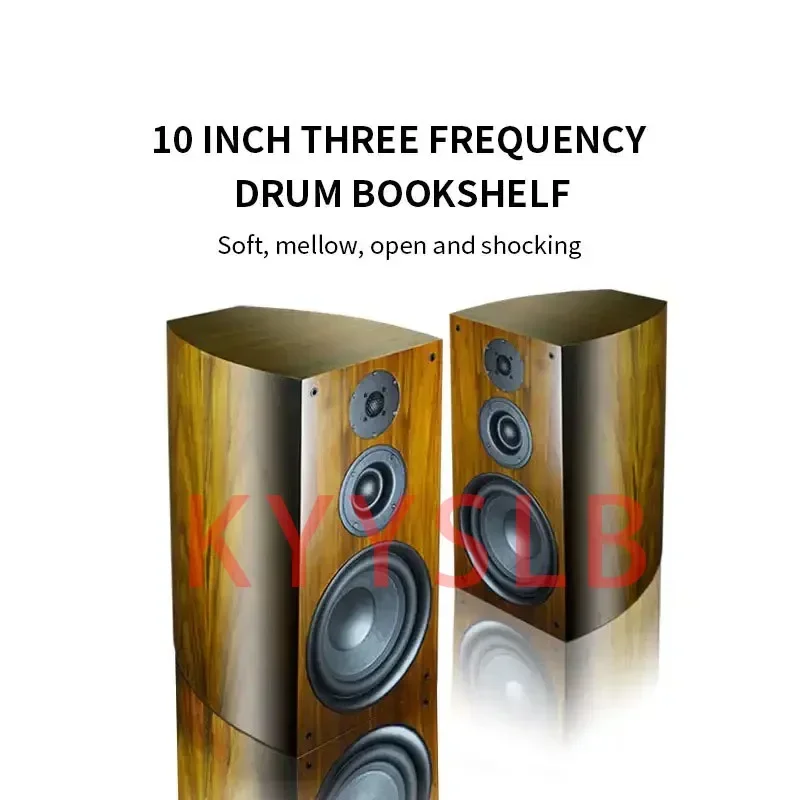 10-inch 180W home passive bookshelf speakers hi-fi High and Low woofer Professional floor speaker box three-way speaker 8Ohm