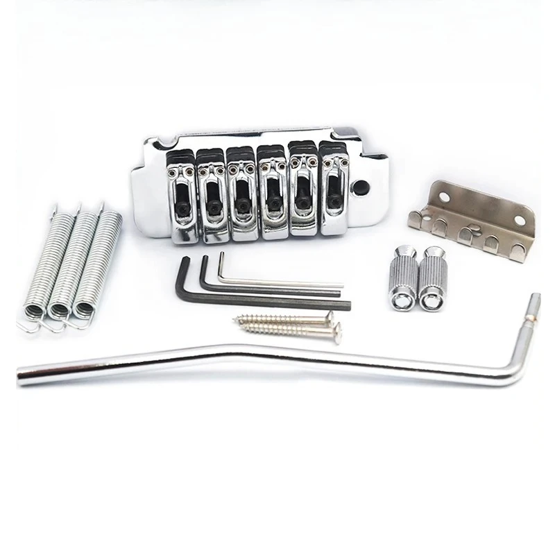 

1Set Guitar Tremolo Bridge 92x38.8MM String Spacing 10.6MM 6 String Individual Saddle for ST Guitar Guitar Heavy Thickened Base