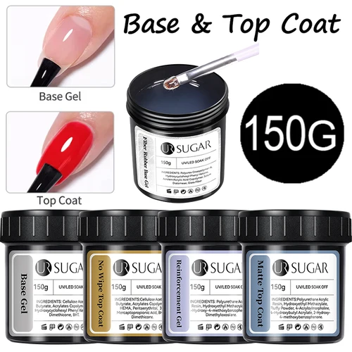 Imagen 1 del producto UR SUGAR-esmalte de uñas en Gel funcional, reparación semipermanente, Base de fibra de goma, Gel acrílico para reparación de uñas, manicura artística, 150g