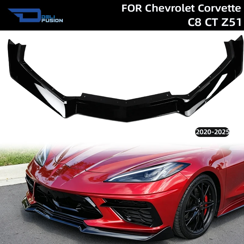 

5VM Style Front Bumper Lip 5PCS For 2020-2025 Chevy Corvette C8 CT Z51 Racing Styling Parts Car Body Kits Accessories