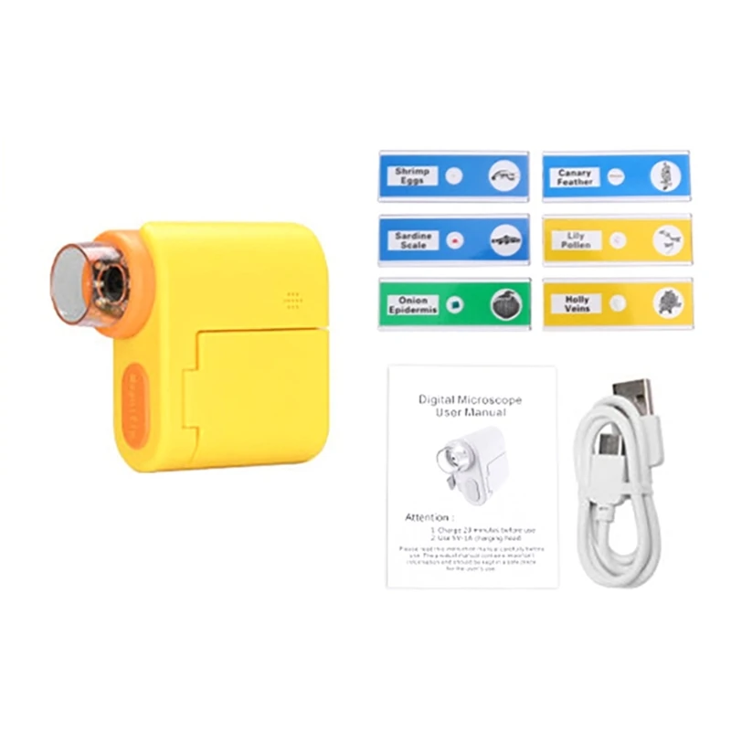 Microscopio Digital portátil bolsillo con pantalla 2 pulgadas para niños y adultos, vídeo electrónico, envío directo