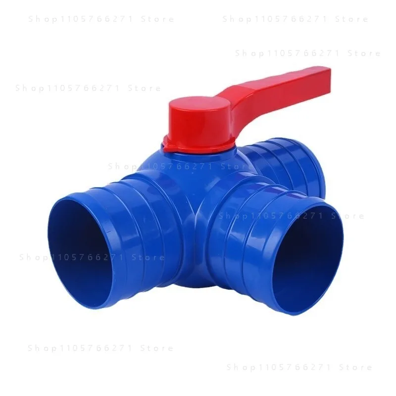2pcs three-way ball valve 3-inch sprinkler irrigation with switch water pipe valve pvc water belt connector quick connec