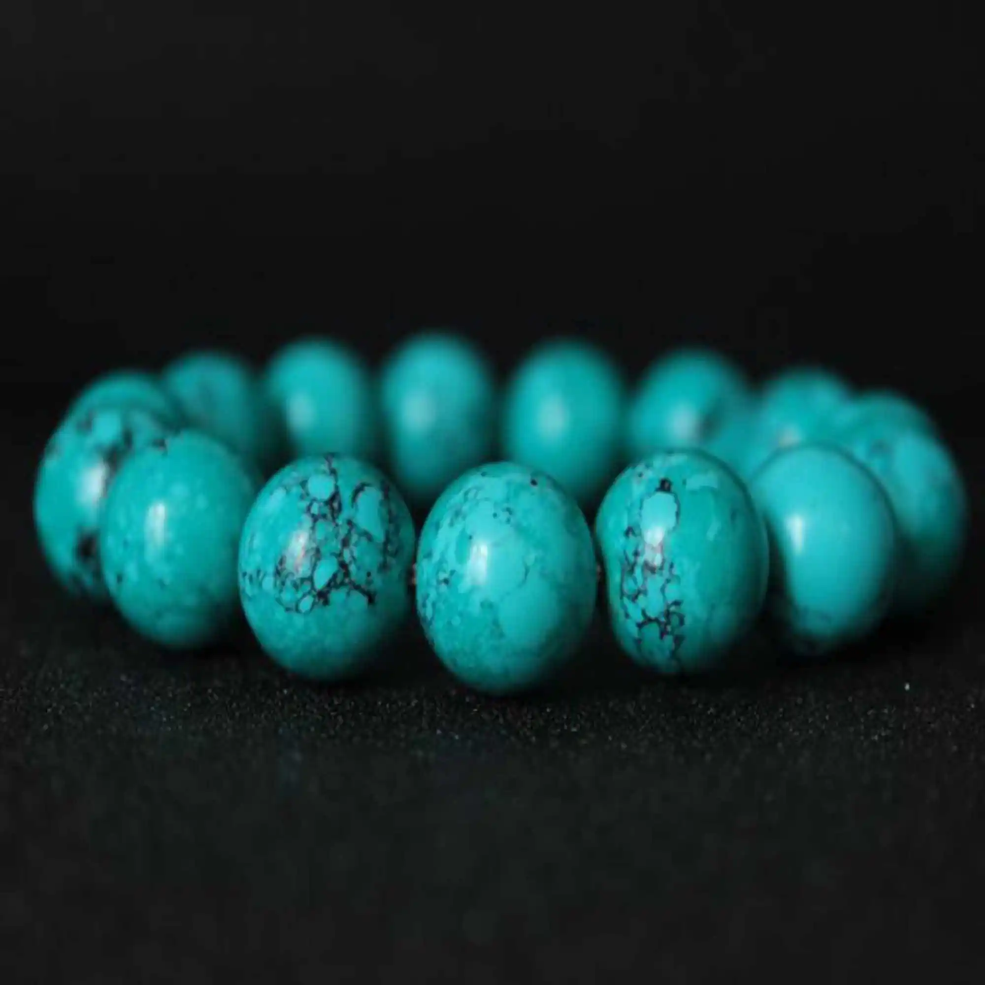 

Natural turquoise beads rough stone lucky man bracelet Unisex Gift Cuff Wrap Artisan Classic Men Karma Prayer