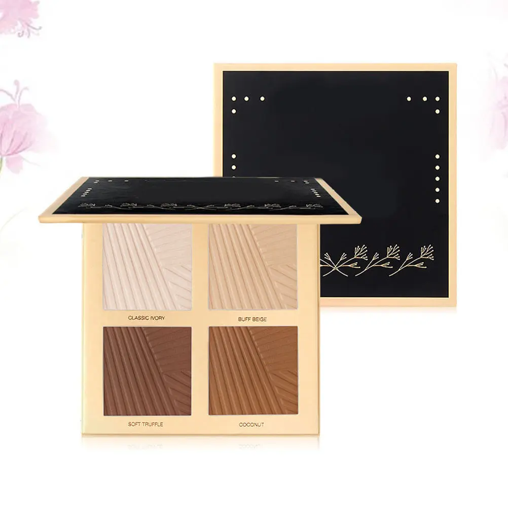 4-Color Contour Palette with Highlighter, Shading & Concealer Powders for All Skin Tones – Easy Apply