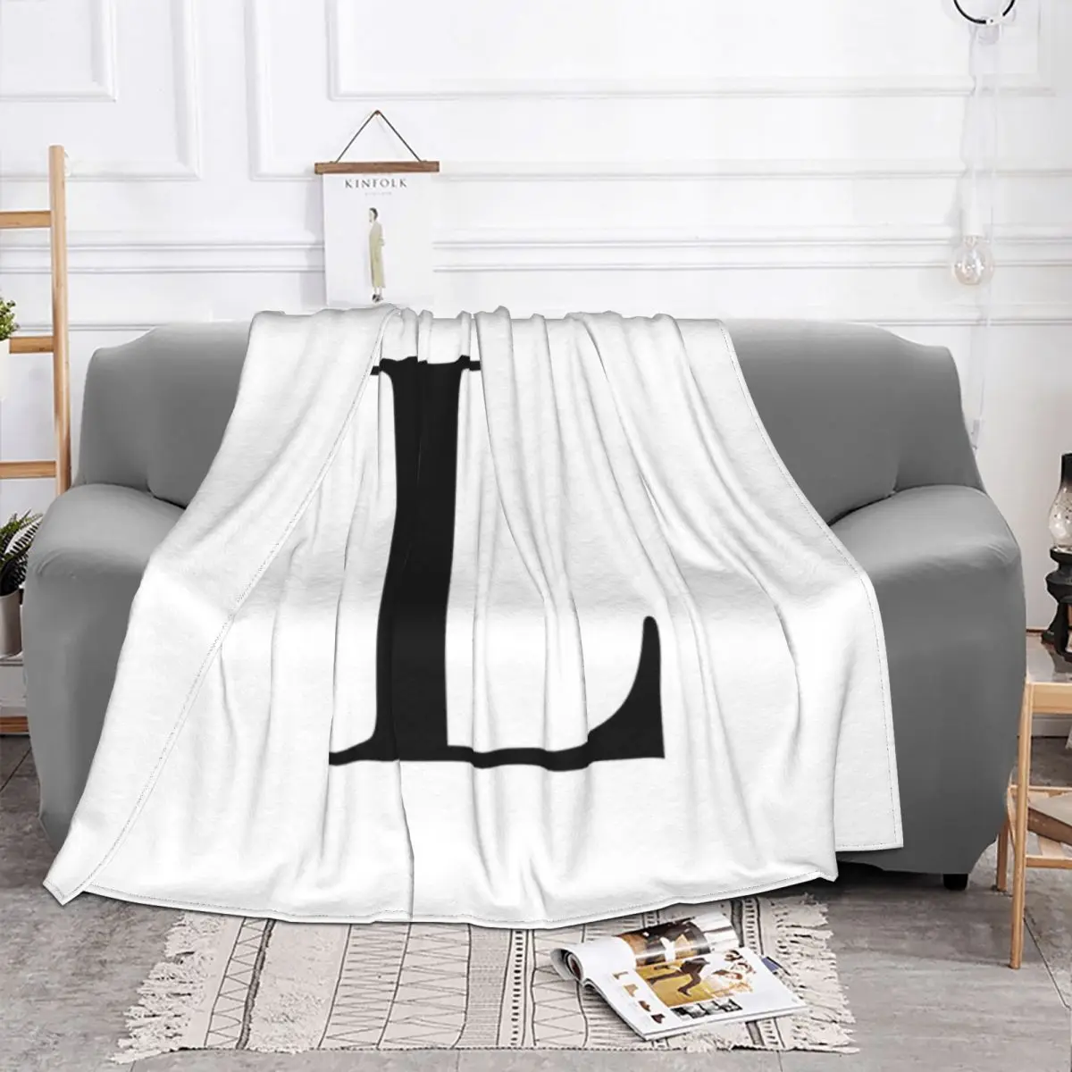 Letter L Monogram Initial Quilt Blankets Blankets & Throws Blankets And Blankets Throw Blanket