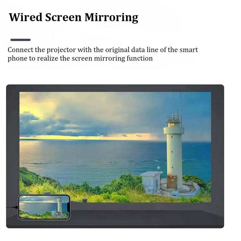 G320 LED Mini Projector Video Beamer Support 1080P USB Sync Screen Smartphone Kids Projetor Home Theater PK YT200 Easy Install E