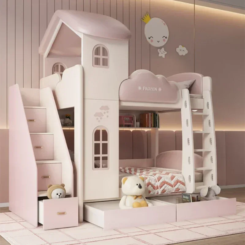 Castle Princess Girl Children Beds Bilayer Up And Down Up And Down Children Beds Senior