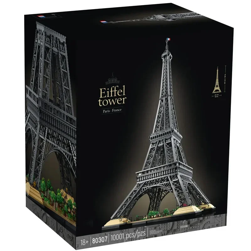 10001 PCS Eiffel Tower With Light Building Blocks Bricks Toys Kid Birthday Christmas Gifts With 10307 17002 10181