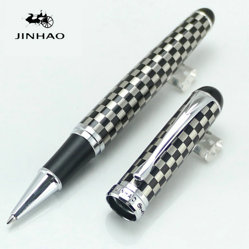 

JINHAO X750 Классический стиль Серебряный зажим Металлическая перьевая ручка Перо 0,5 мм Гелевые стальные чернильные ручки для подарка Офисные принадлежности Школьные принадлежности