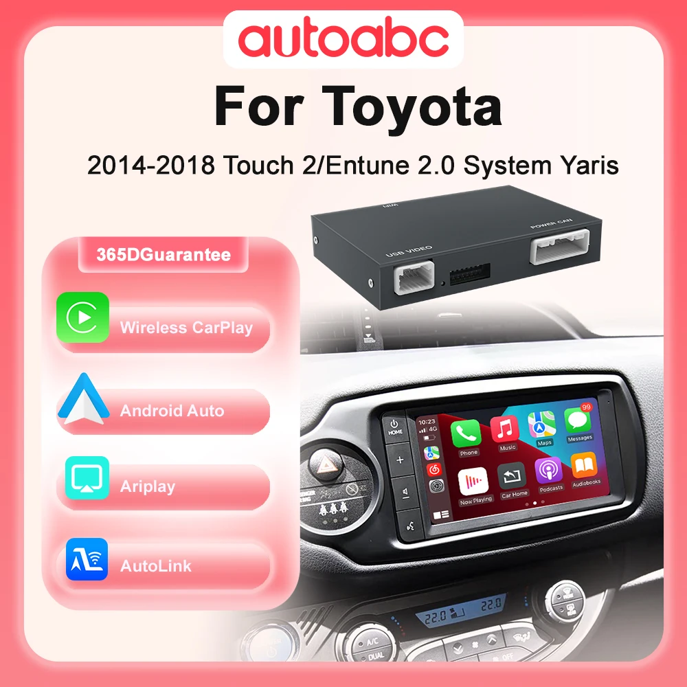 

Wireless Carplay Android Auto For TOYOTA RAV4 Corolla Tacoma Camry CHR Tundra Highlander Prius 4Runner Yaris multimedia Module