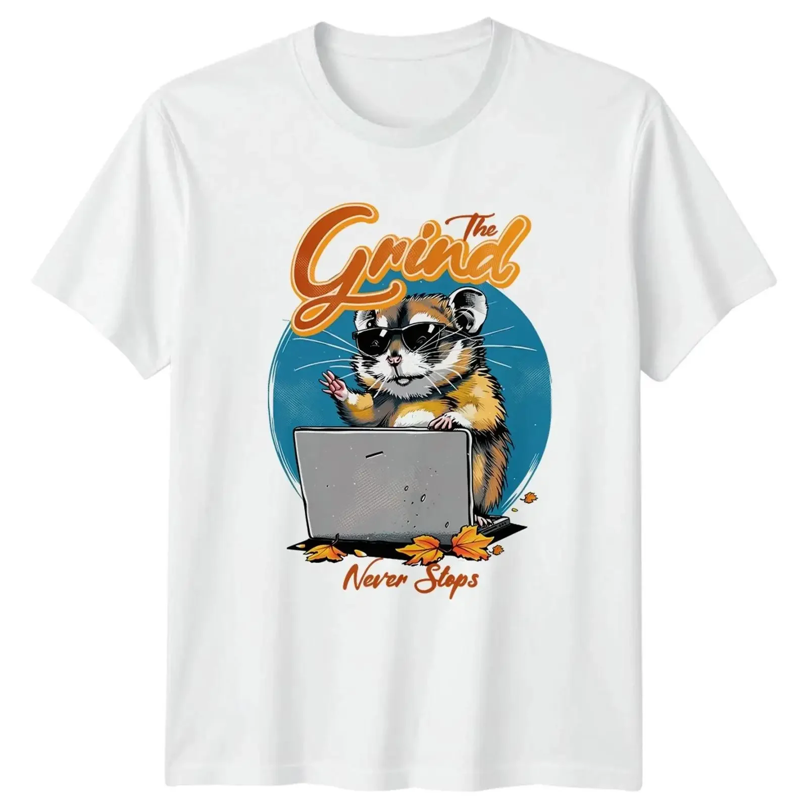The Grind Never Stops T-Shirt Fernarbeiter Arbeitsethik Geschenk für Sie und Ihn Bild 1 von 4 Vintage Gewaschen Bequem
