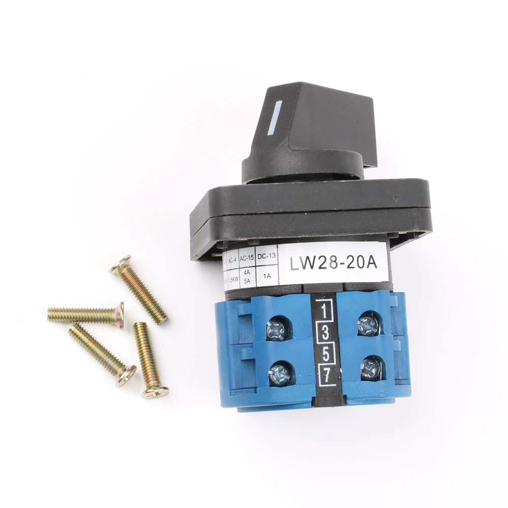 lw28 changeover switch lw28-20 Electric 2/3/4 Position 8 Terminals Rotary Cam Changeover Switch with Screws Useful Tool 660V 20A - Image 6