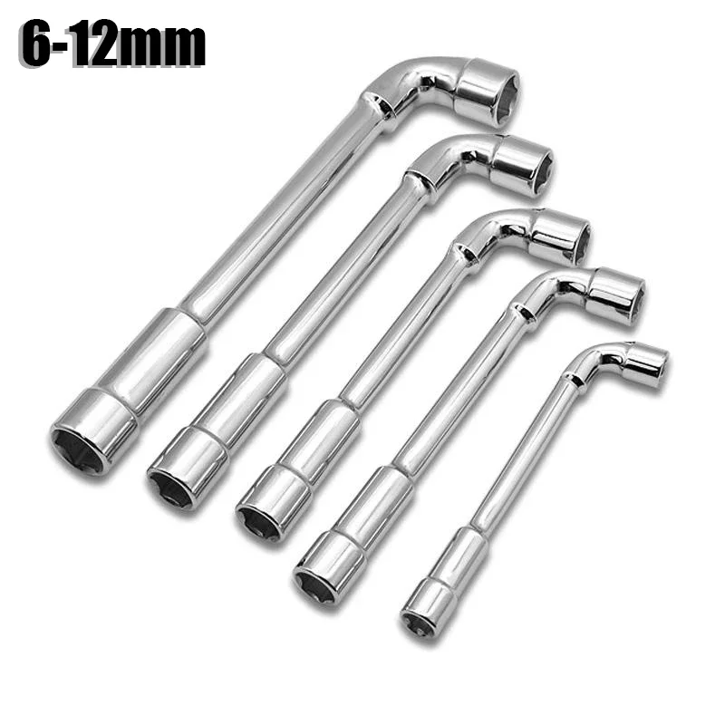 1Pcs L Type Pipe Perforation Elbow Wrench Set L Shaped Double Head Hex Socket Metric Wrench Set 6 Point 6 7 8 9 10 11 12mm