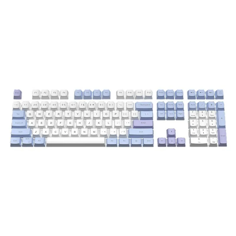 Haiyan original height keycap transparent side engraving gradual change mechanical keyboard  XDA