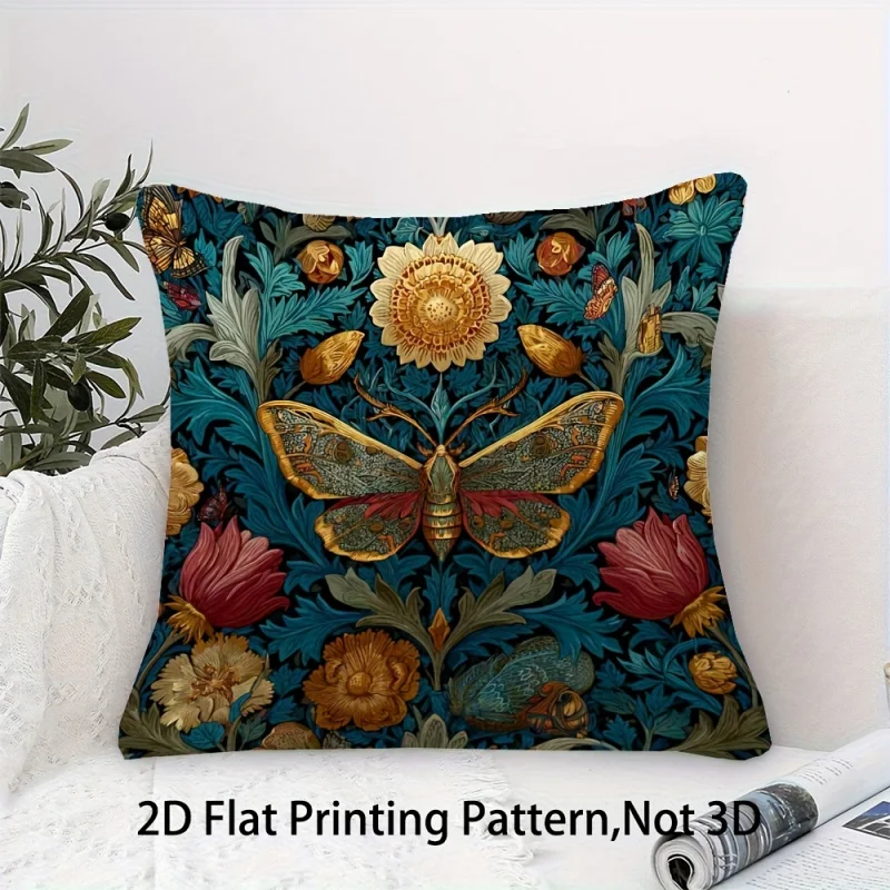 VIKAMA Buddha Statue Pillow Cover Set Lotus Mandala Cushion Case Spiritual Zen Home Decor For Sofa Living Room