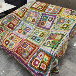 Original DIY Crocheted Handmade Characteristic Warm Quilt Carpet Crochet Blanket Yoga Bolster Cushion Party Tablemat 100-200CM