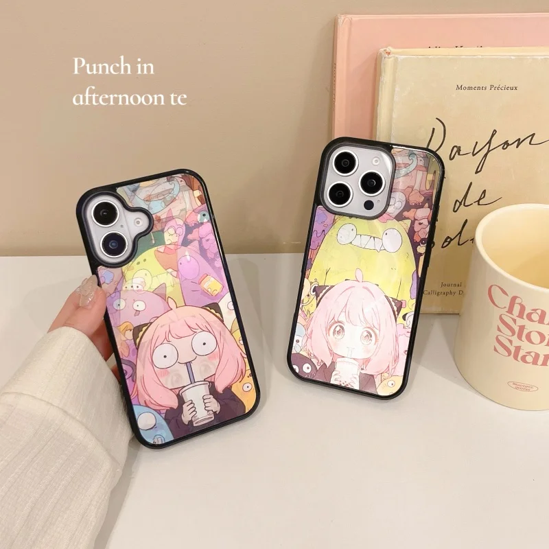 3D Anya Forger Cute Girl Phone Case for iPhone 11 12 13 14 15 16 Pro Max Plus Magnetic Wireless Charging For Magsafe Cover