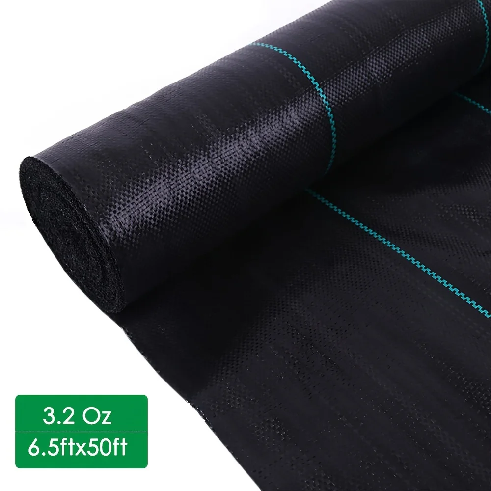 

6.5. x 50 ft. Black Heavy-Duty Landscape Fabric Pro Commercial Weed Barrier