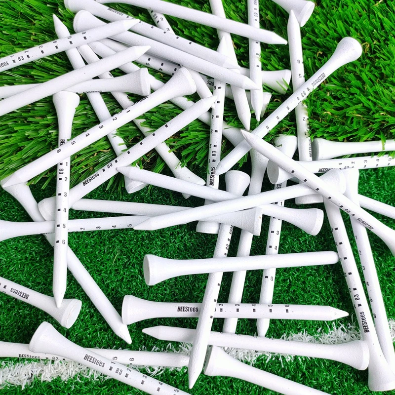 PGM 50 قطعة من تي شيرتات الجولف مقاعد خشبية متينة تثبيت الكرة على الدورة للحفاظ على مستوى المحملة المثالي لتحسين الدقة D7 #4